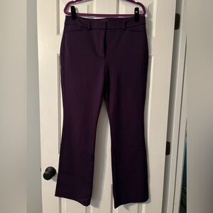 WHBM Deep Amethyst Ines Slim Bootcut Comfort Stretch Pant, size 14, EUC